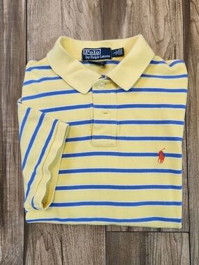 Mens Striped Custom Fit Polo